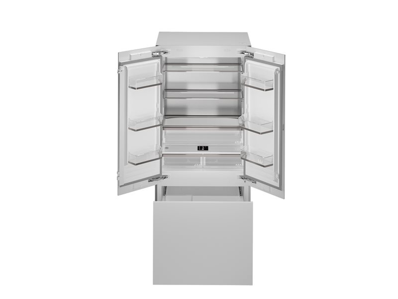 90 cm frigorifero french door panel ready con ice maker e dispenser d'acqua